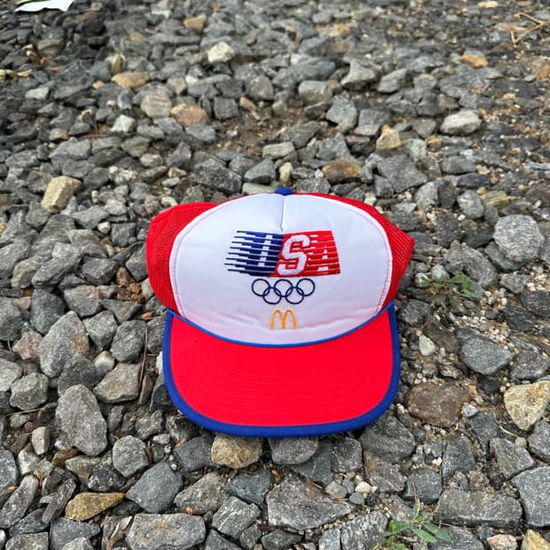 80‘s olympic mc donald's trucker cap
