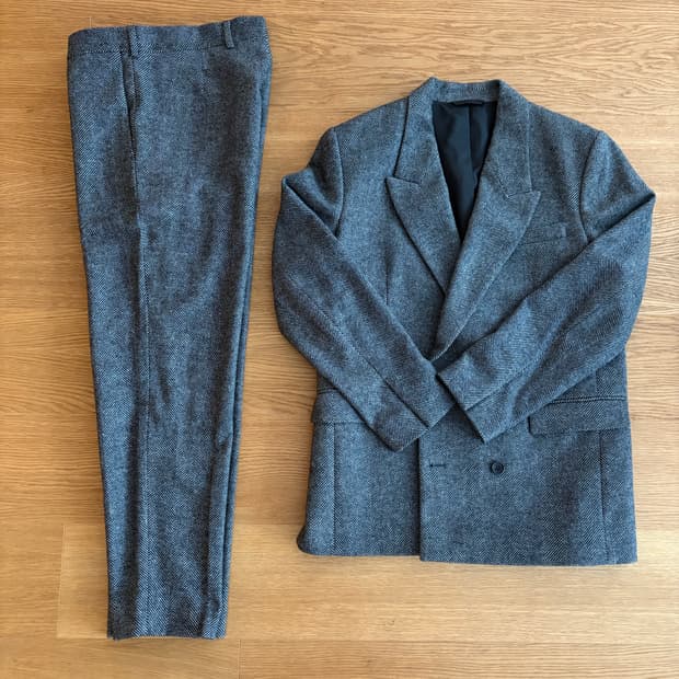 cos wool Haringbone Set up