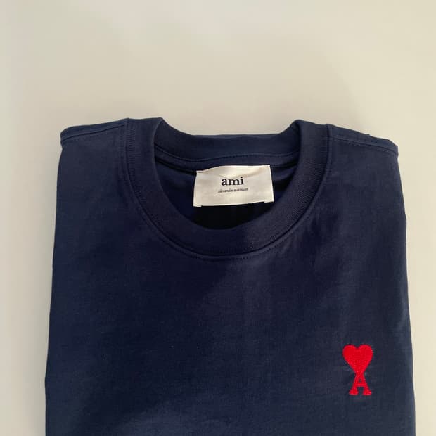 아미 네이비 레드 로고 S