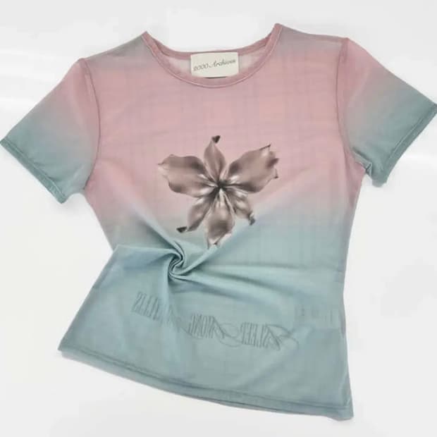 2000아카이브스 METAL FLOWER SEE THROUGH T