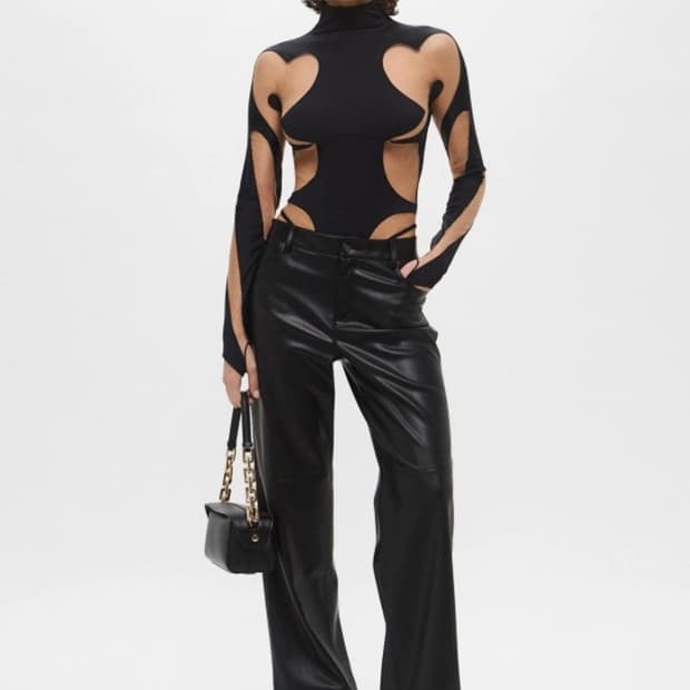 MUGLER 뮈글러 로데오 판넬 바디수트
