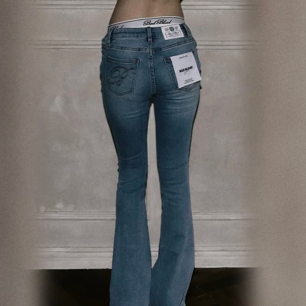 배드 블러드0119 로우라이즈 붓컷 진 