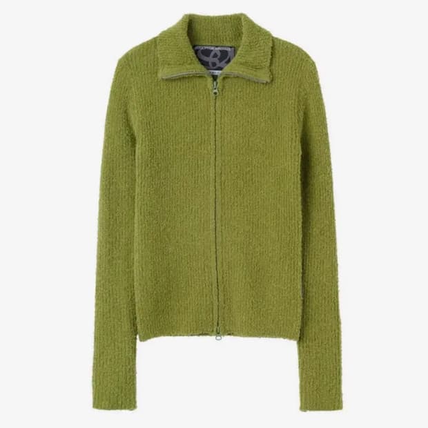 스컬프터 부클 니트 집업 아보카도 XS