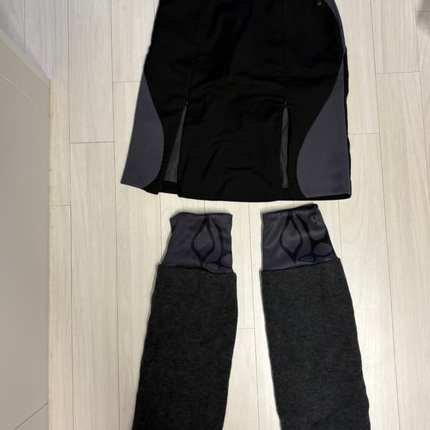 ojos/오호스 레그워머 미디 스커트