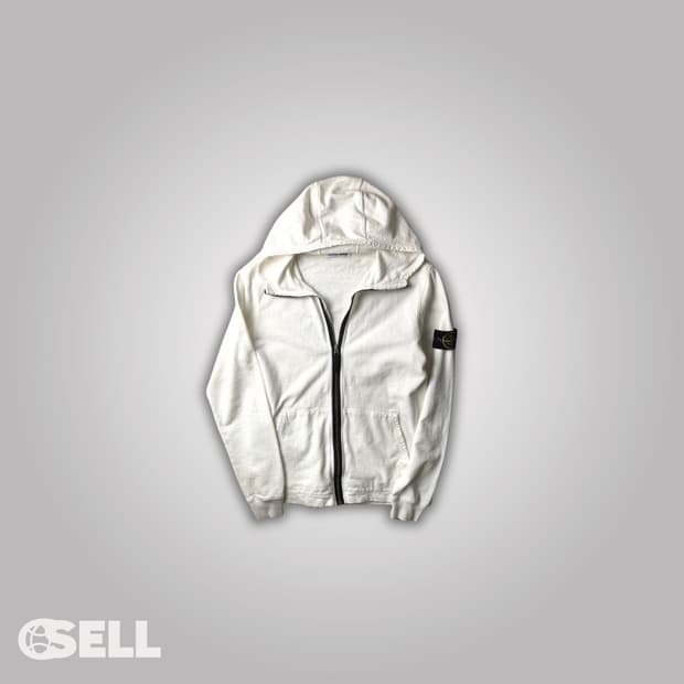 스톤아일랜드 화이트 후드집업