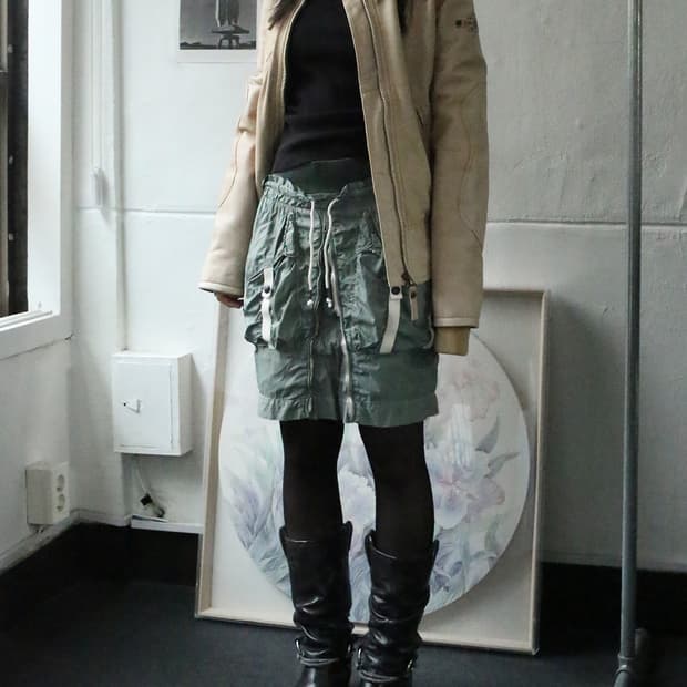 디젤 패러슈트 카고 스커트