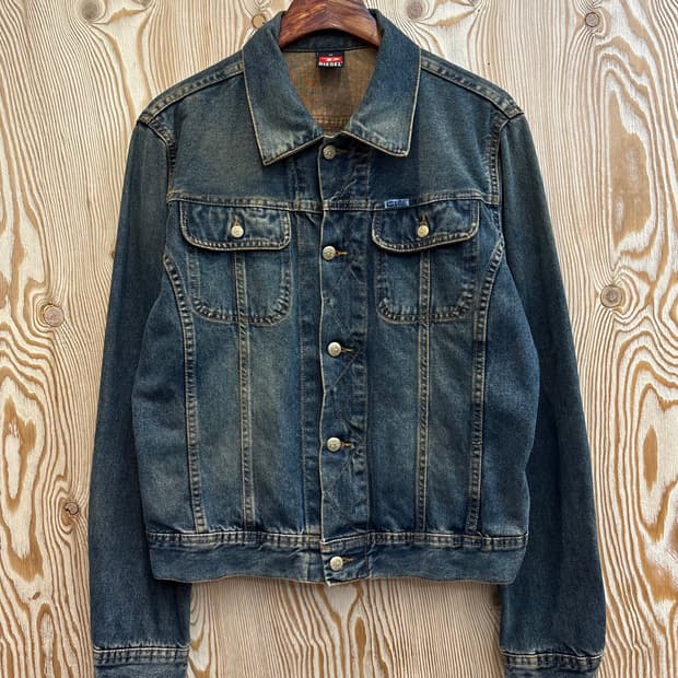 디젤 스티치 크롭 데님자켓