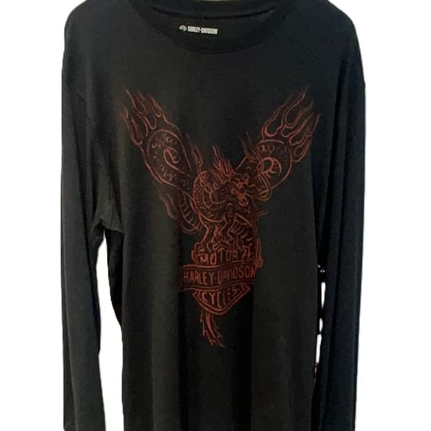 Harley Davidson 드래곤 그래픽 롱슬리브