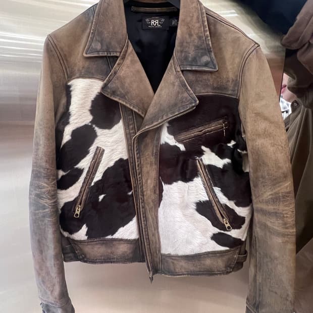 RRL 카우하이드 송치 모터사이클 레더재킷 M