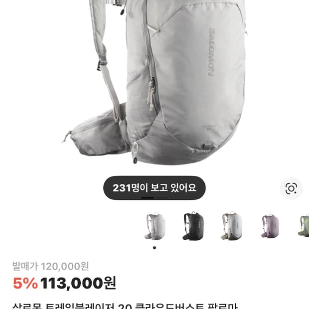 살로몬 트레일블레이저 20 클라우드버스트 팔로마 그레이