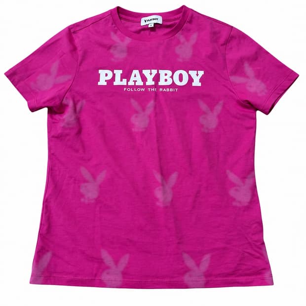 Playboy pink 크롭 티셔츠