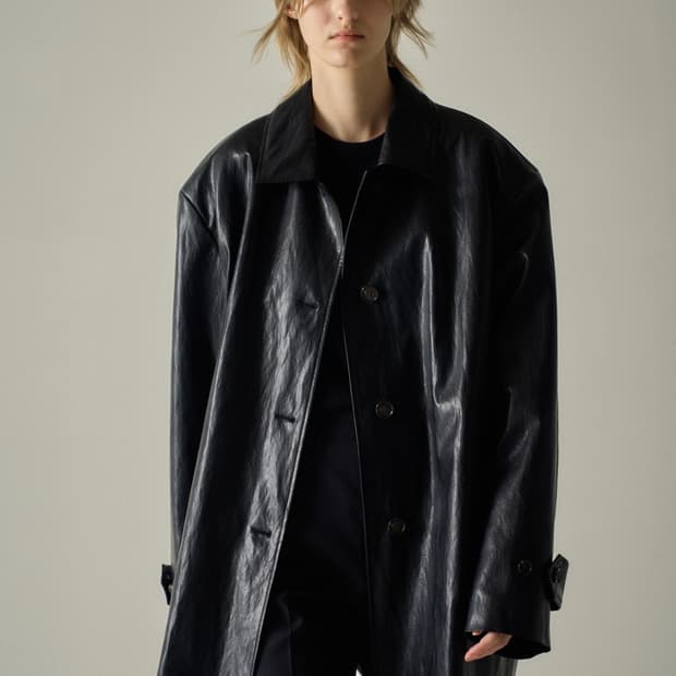 파사드패턴 레더 하프코트