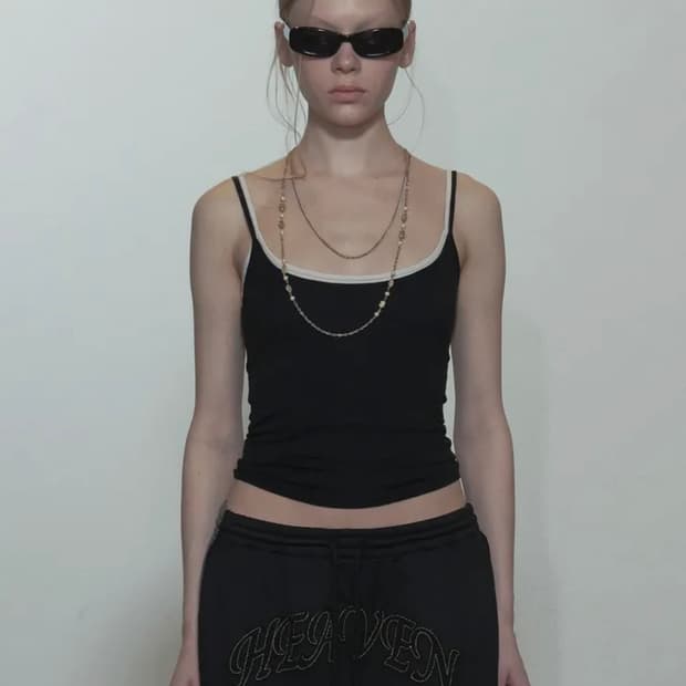 스컬프터 스트링 탱크 탑 블랙