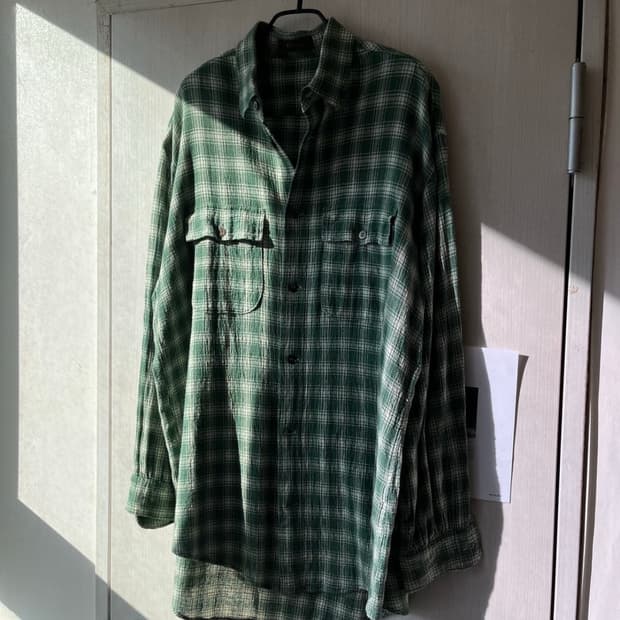 요지야마모토 ysformen 체크 여름셔츠