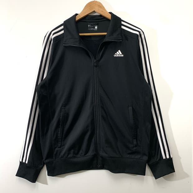 아디다스 에센셜 블랙 오버사이즈 트랙탑 져지