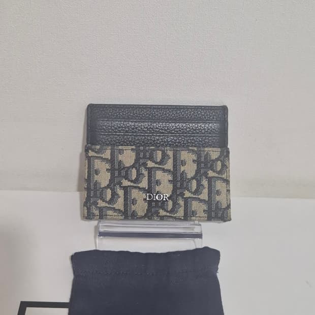 디올 자카드 카드지갑