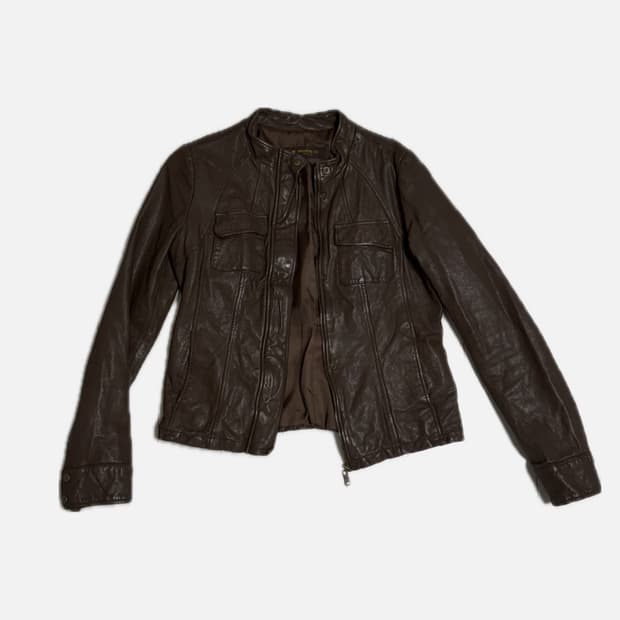 브라운 레더자켓