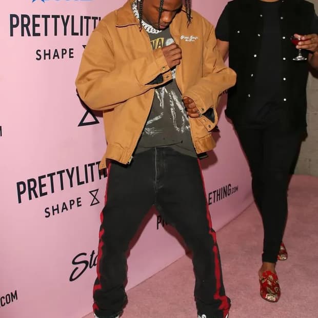 발렌시아가 레드 사이드 스트라이프 데님 진