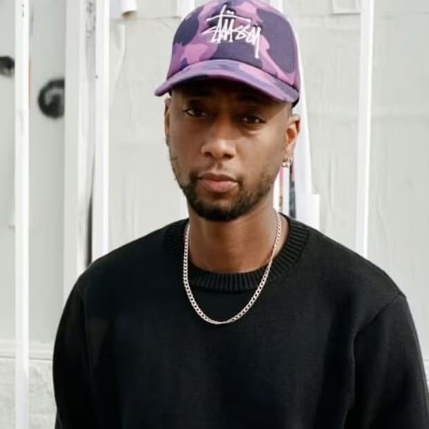 스투시 x 베이프 트러커 캡 퍼플