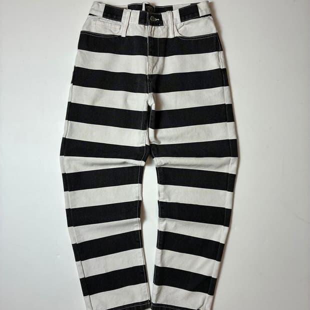 OKONKWO 16온스 캔버스 스트라이프 팬츠 PN9321