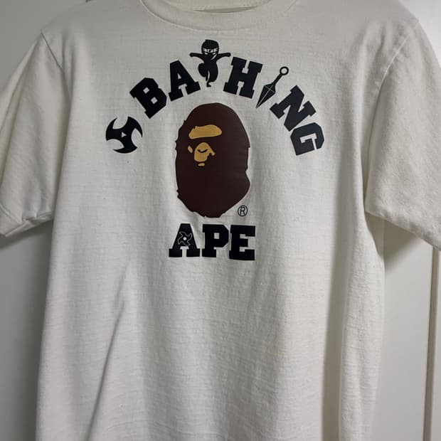 베이프 닌자 컬리지 반팔 화이트 S