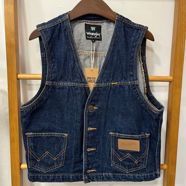 랭글러 데님 조끼 청베스트