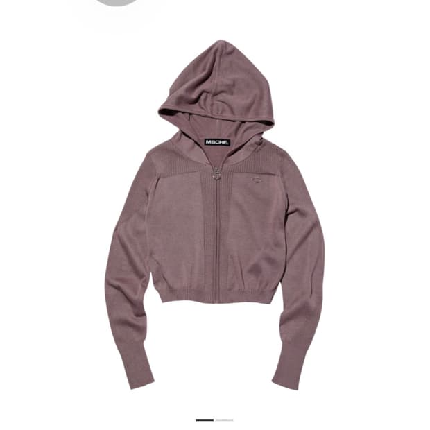 [S] 미스치프 롬버스 니티드 후드 로즈브라운