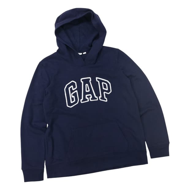 GAP 갭 빈티지 아치 로고 네이비 후드 티셔츠 (S)