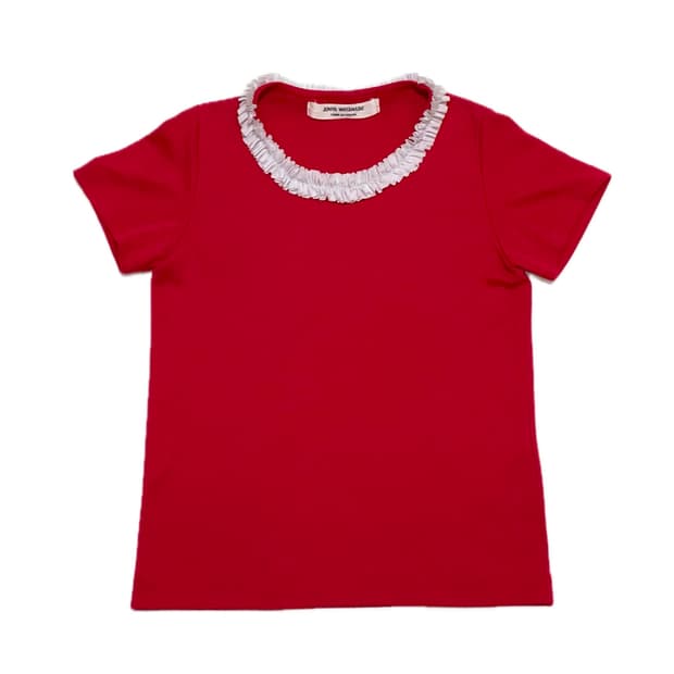 Comme des garcons frill red t shirts