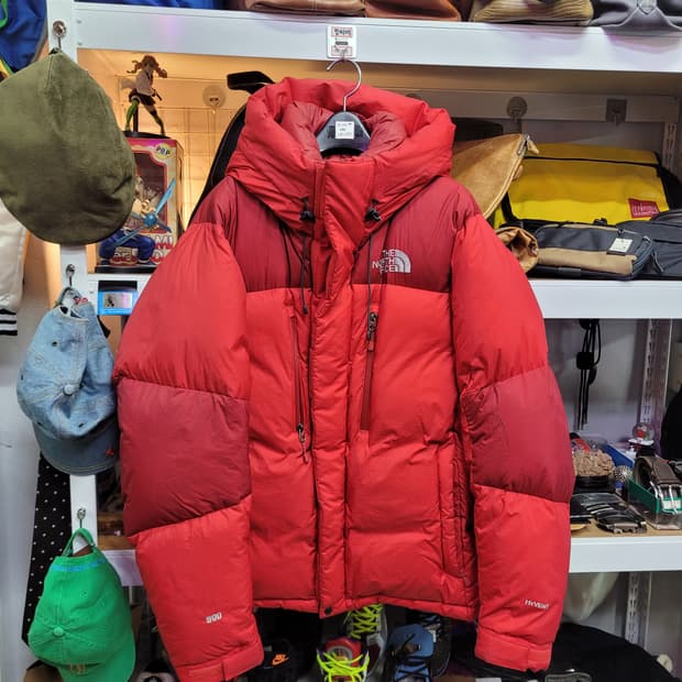 노스페이스 800 레드 패딩 HYBENT 