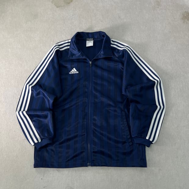 100 아디다스 백로고 스트라이프 트랙탑 져지