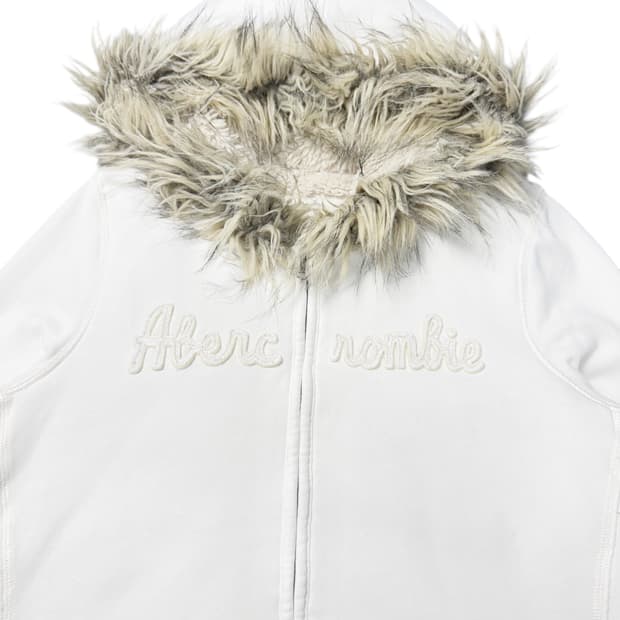 (M) 아베크롬비 울프 죠 후드집업 화이트