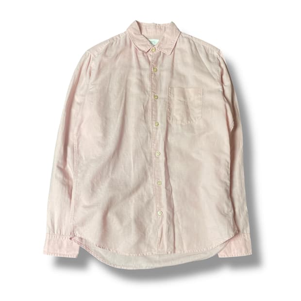 GAP 갭 스탠다드핏 린넨코튼 핑크 셔츠 S