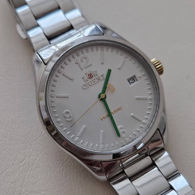 오리엔트 FRAPBOIS 콜라보 실버 메탈 시계