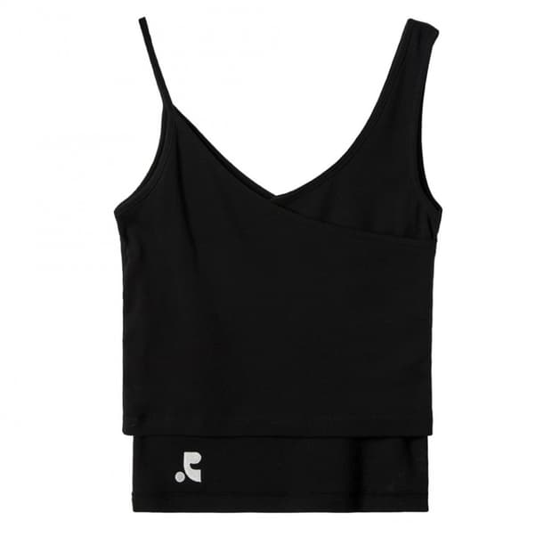 RR LOGO LAYERED TANK TOP BLACK