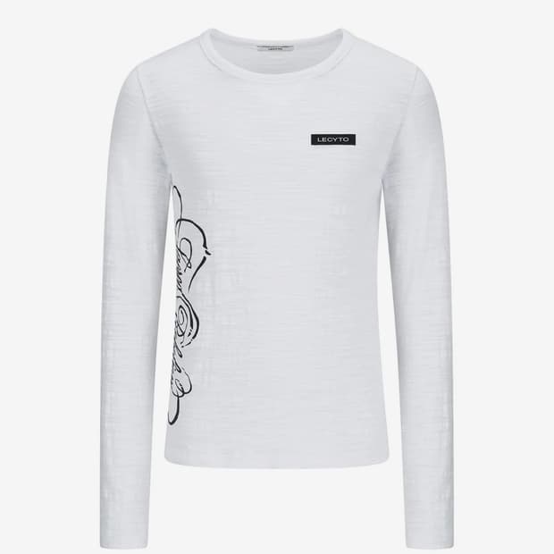 레씨토 Side Script Long Sleeve_[White]