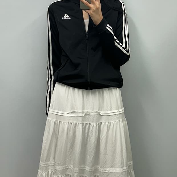 아디다스 블랙 트랙탑 져지 