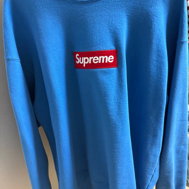 슈프림 박스로고 블루 XL