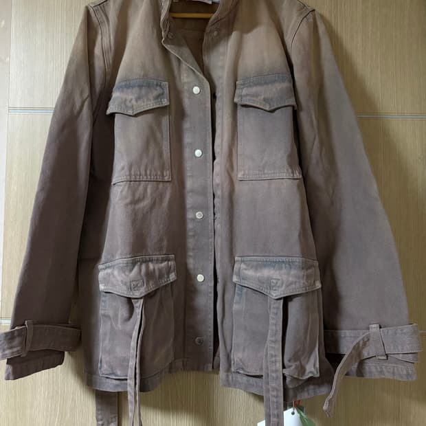 OFF WHITE 오프화이트 워싱 데님 야상 사파리 자켓