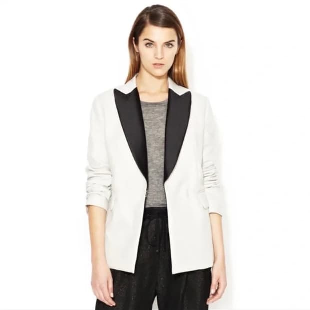 3.1필립림 Contrast Peak Tuxedo Blazer