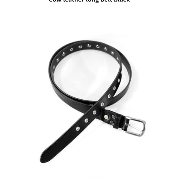 hae.a 해아 소가죽 아일렛 롱 벨트