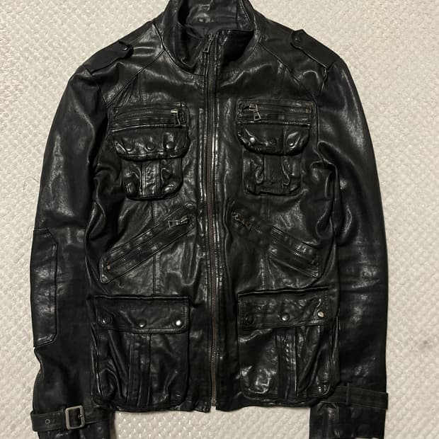 [46] 광희시장 웨스턴 무드 램스킨 양가죽 포켓 레더 자켓