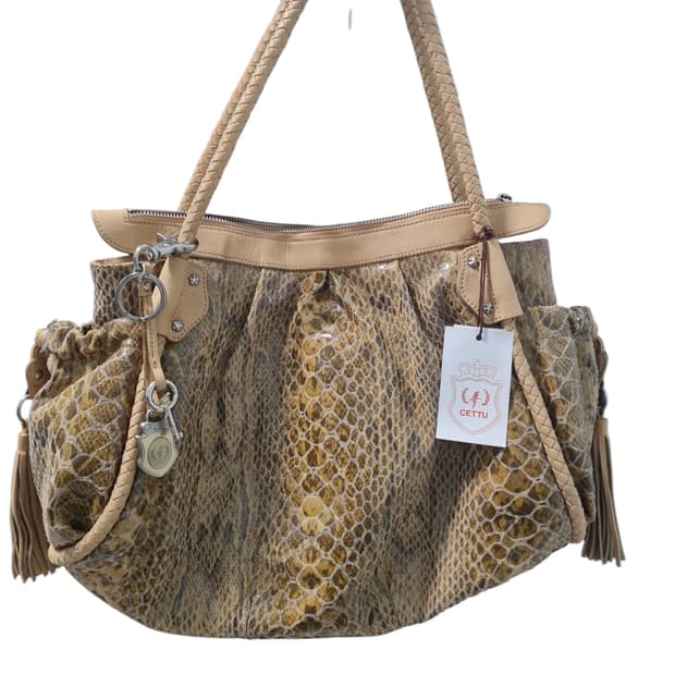 새상품) Cettu 체뚜 뱀피 태슬장식 숄더백 토트백