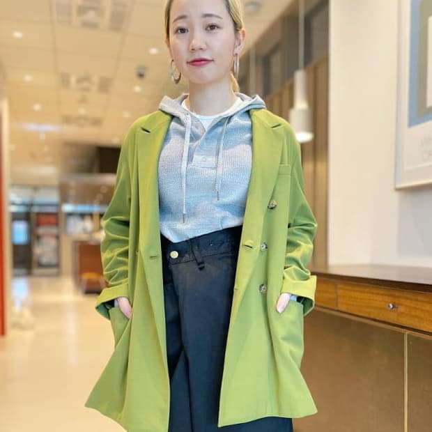 [BEAMS BOY] Solid double-breasted jacket