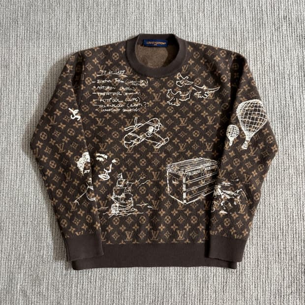(실착 1회, 백화점판) 루이비통 엠브로이더드 니트 L