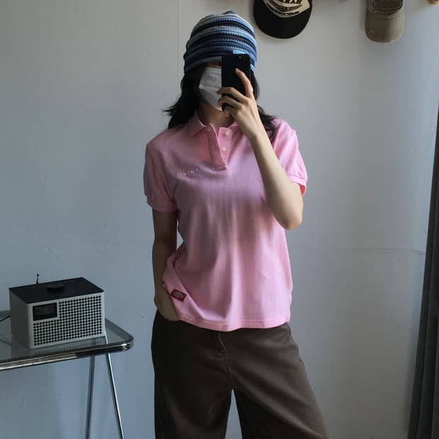 디키즈 스펠로고 카라 반팔티