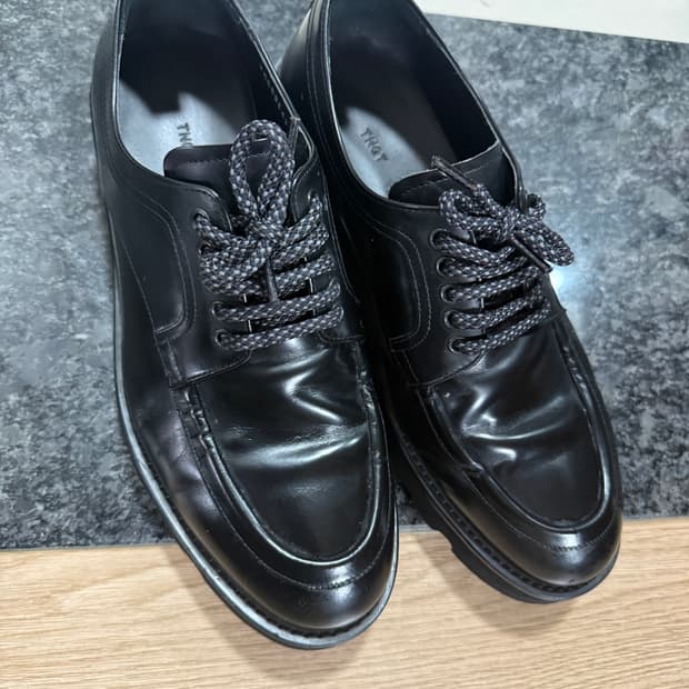 남성 블랙 더비 슈즈 265mm
