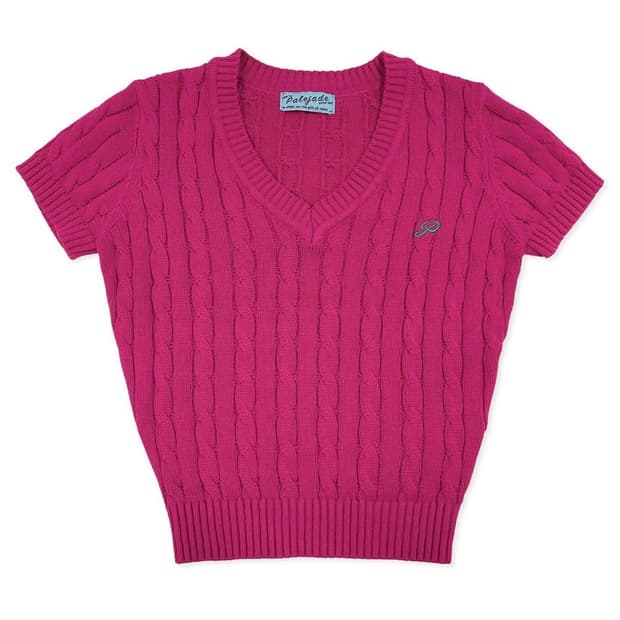 페일제이드 케이블 반팔 니트