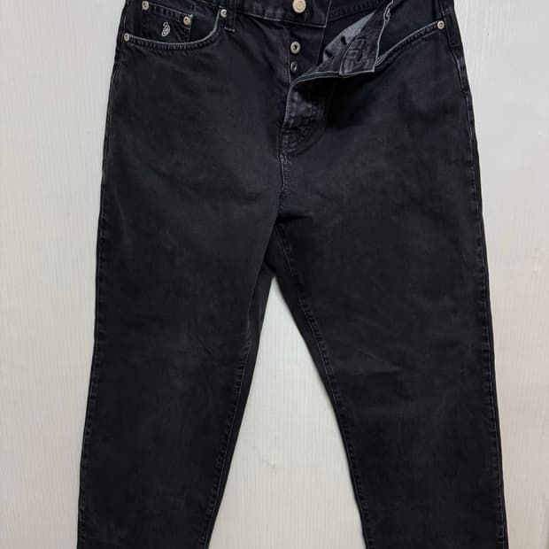 스투시 OL 데님 팬츠 블랙 30