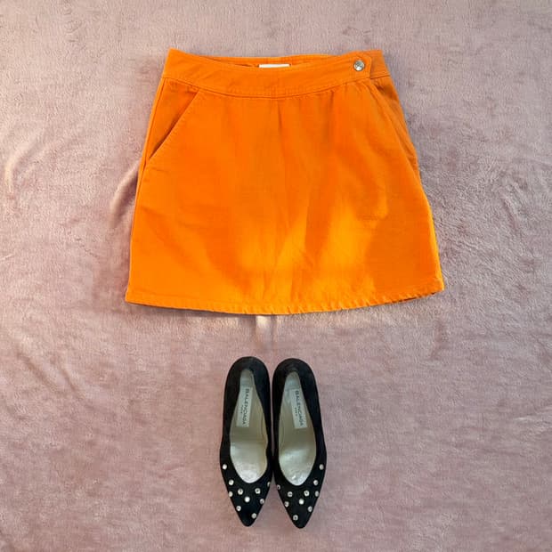 DKNY Jeans 코튼 미니 스커트